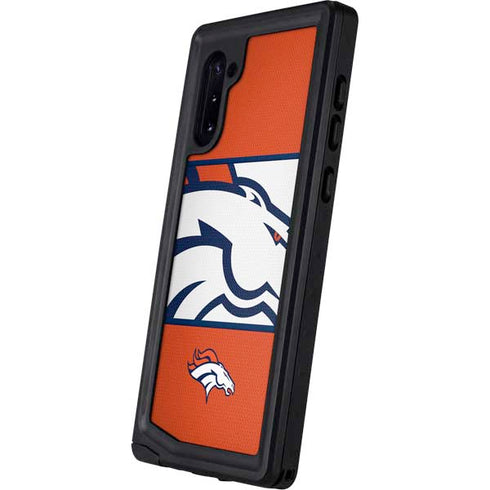 NFL Denver Broncos Zone Block Galaxy Note 10 Waterproof Case