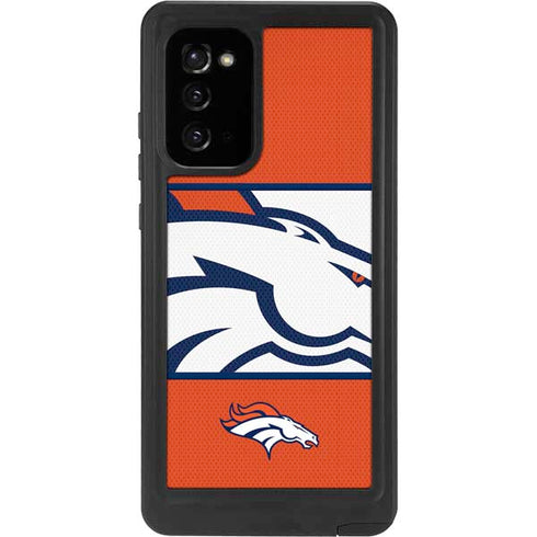 NFL Denver Broncos Zone Block Galaxy Note20 5G Waterproof Case