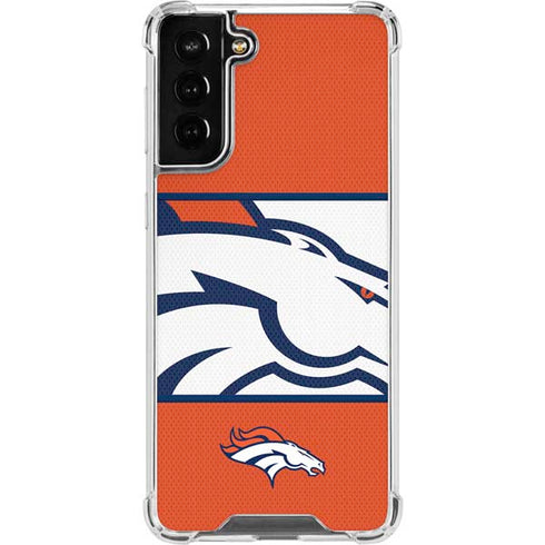 NFL Denver Broncos Zone Block Galaxy S21 FE Clear Case
