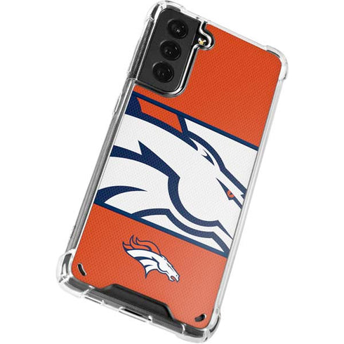 NFL Denver Broncos Zone Block Galaxy S21 Plus 5G Clear Case