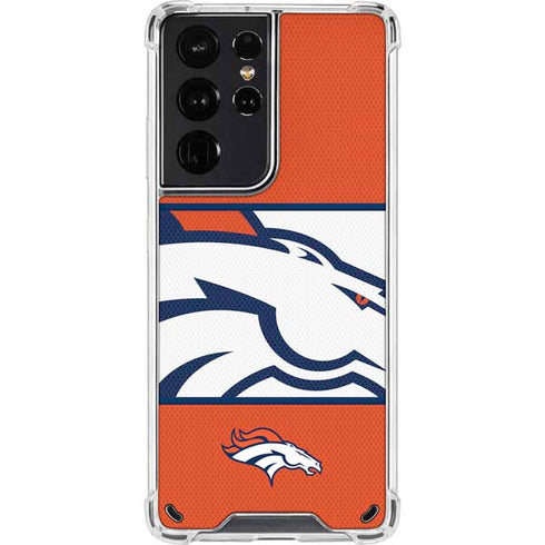 NFL Denver Broncos Zone Block Galaxy S21 Ultra 5G Clear Case