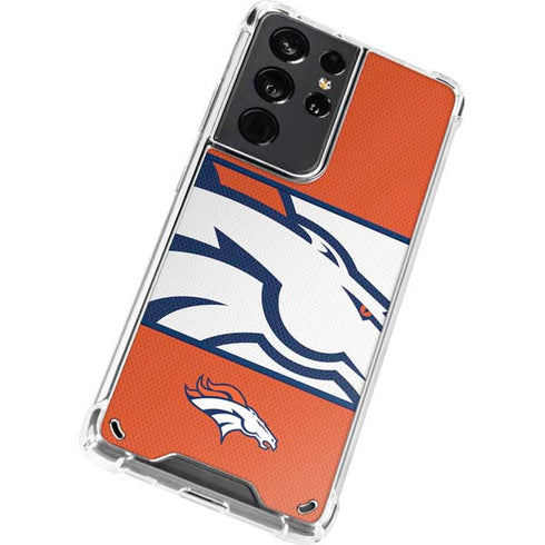 NFL Denver Broncos Zone Block Galaxy S21 Ultra 5G Clear Case