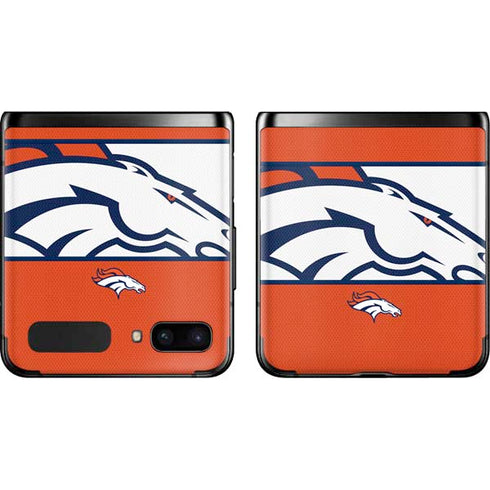 NFL Denver Broncos Zone Block Galaxy Z Flip Skin