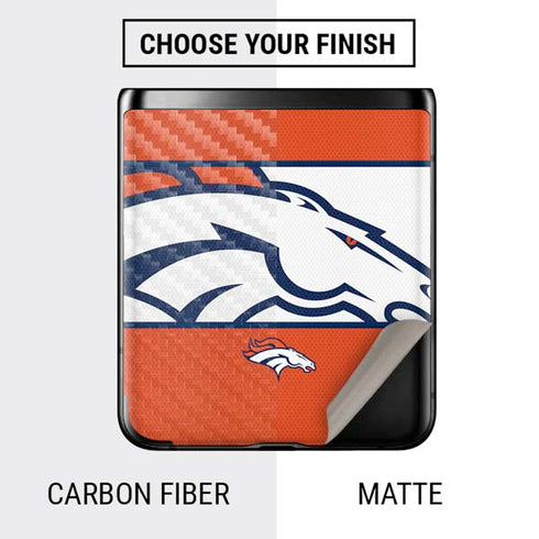 NFL Denver Broncos Zone Block Galaxy Z Flip Skin