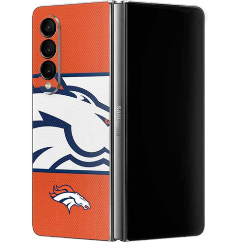NFL Denver Broncos Zone Block Galaxy Z Fold4 5G Skin