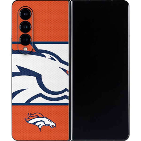 NFL Denver Broncos Zone Block Galaxy Z Fold4 5G Skin