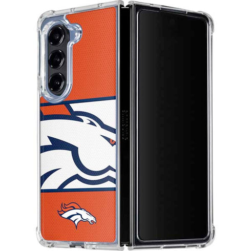 NFL Denver Broncos Zone Block Galaxy Z Fold5 5G Clear Case