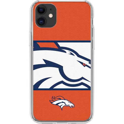 NFL Denver Broncos Zone Block iPhone 11 Clear Case