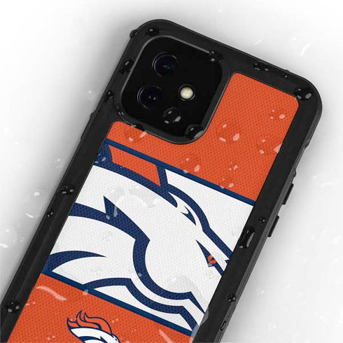 NFL Denver Broncos Zone Block iPhone 12 Mini Waterproof Case