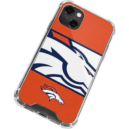 NFL Denver Broncos Zone Block iPhone 13 Mini Clear Case