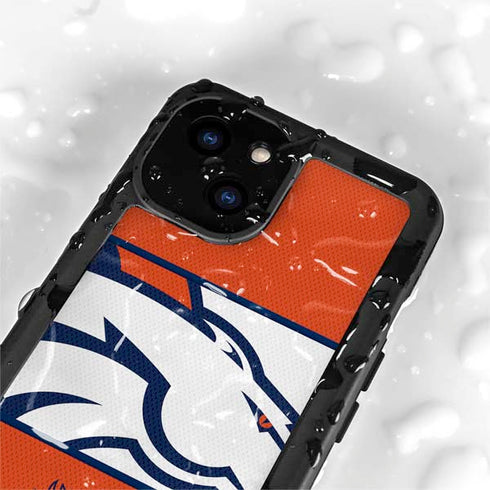 NFL Denver Broncos Zone Block iPhone 13 Mini Waterproof Case