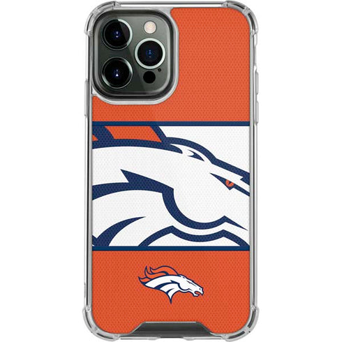 NFL Denver Broncos Zone Block iPhone 13 Pro Max Clear Case