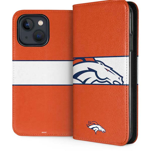 NFL Denver Broncos Zone Block iPhone 14 Folio Case