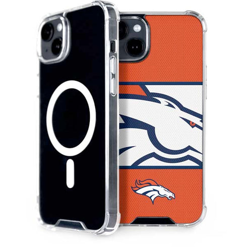 NFL Denver Broncos Zone Block iPhone 15 Plus MagSafe Case