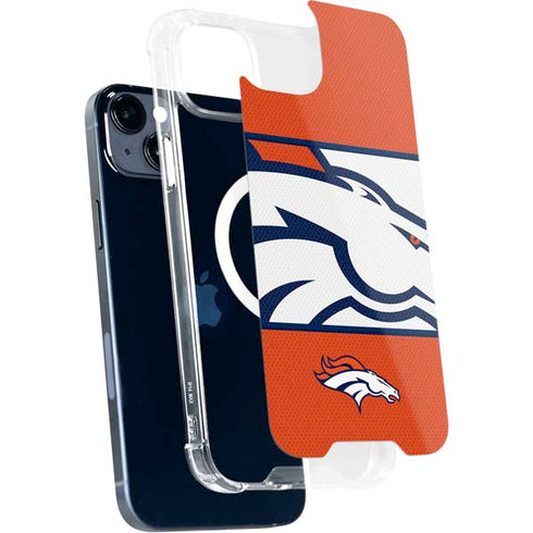 NFL Denver Broncos Zone Block iPhone 15 Plus MagSafe Case
