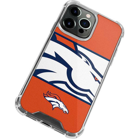 NFL Denver Broncos Zone Block iPhone 15 Pro Clear Case