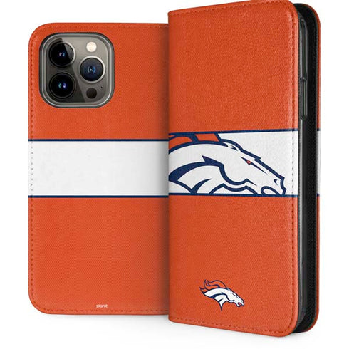 NFL Denver Broncos Zone Block iPhone 14 Pro Max Folio Case