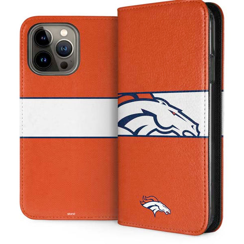 NFL Denver Broncos Zone Block iPhone 15 Pro Max Folio Case