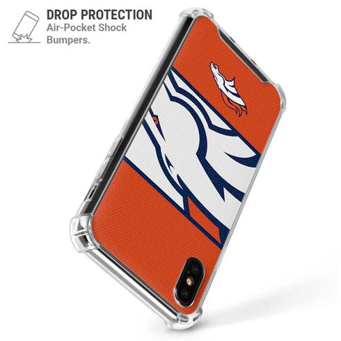 NFL Denver Broncos Zone Block iPhone XS Max Clear Case