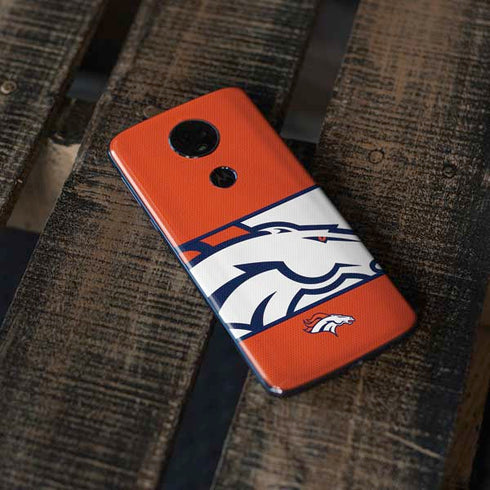 NFL Denver Broncos Zone Block Moto E5 Plus Skin