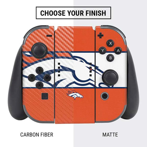 NFL Denver Broncos Zone Block Nintendo Switch Bundle Skin