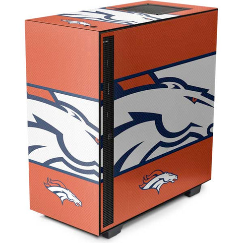 NFL Denver Broncos Zone Block NZXT H510 Compact ATX Mid-Tower Case Skin