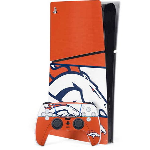 NFL Denver Broncos Zone Block PS5 Slim Digital Edition Console Skin