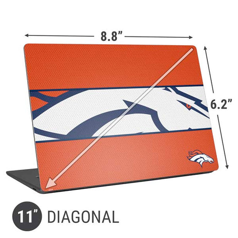 NFL Denver Broncos Zone Block Universal Laptop 11in (8.8 x 6.2in) Skin