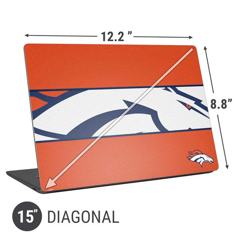 NFL Denver Broncos Zone Block Universal Laptop 15in (12.2 x 8.8in) Skin