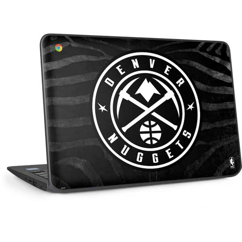 NBA Denver Nuggets Black Animal Print HP Chromebook Skin