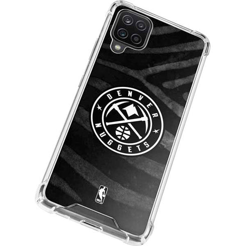 NBA Denver Nuggets Black Animal Print Galaxy A12 Clear Case