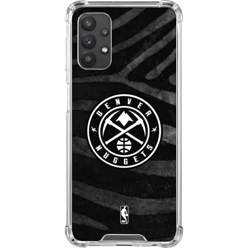 NBA Denver Nuggets Black Animal Print Galaxy A32 5G Clear Case