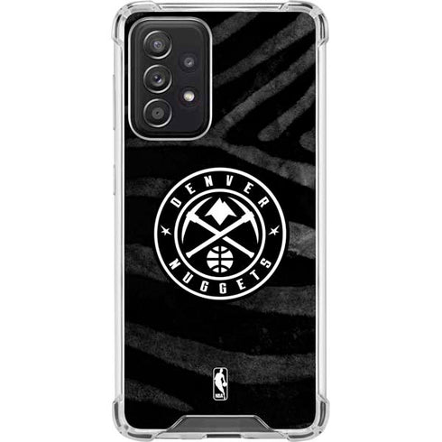 NBA Denver Nuggets Black Animal Print Galaxy A52 5G Clear Case