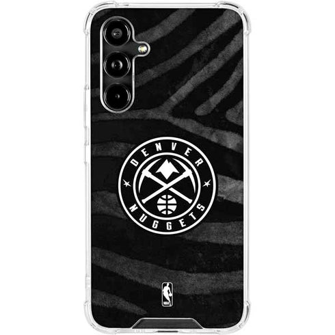 NBA Denver Nuggets Black Animal Print Galaxy A54 5G Clear Case