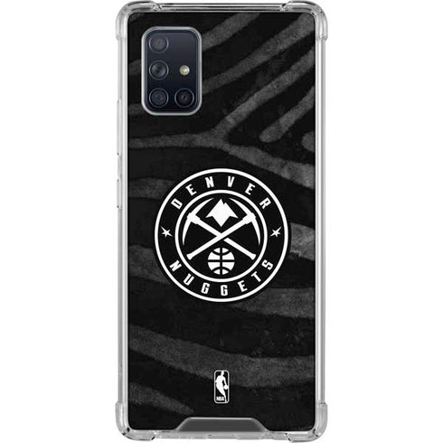 NBA Denver Nuggets Black Animal Print Galaxy A71 5G Clear Case