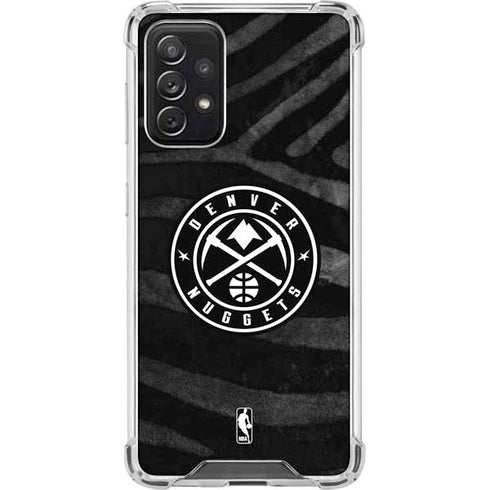 NBA Denver Nuggets Black Animal Print Galaxy A72 5G Clear Case