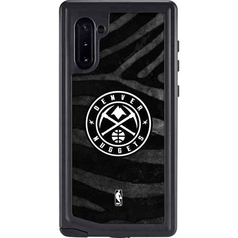 NBA Denver Nuggets Black Animal Print Galaxy Note 10 Waterproof Case