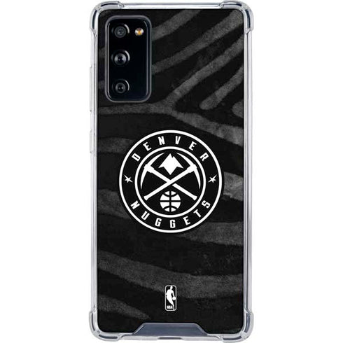 NBA Denver Nuggets Black Animal Print Galaxy S20 FE Clear Case