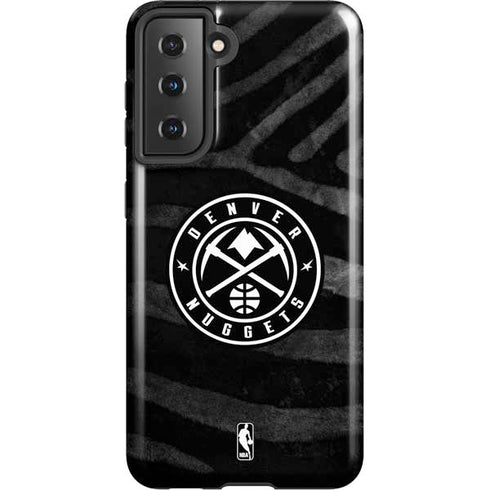 NBA Denver Nuggets Black Animal Print Galaxy S21 5G Pro Case