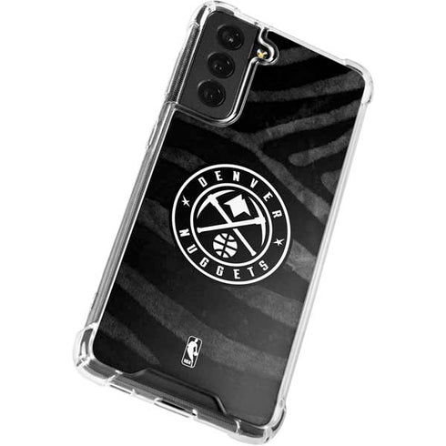 NBA Denver Nuggets Black Animal Print Galaxy S21 FE Clear Case