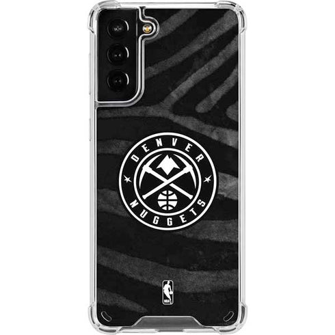 NBA Denver Nuggets Black Animal Print Galaxy S21 Plus 5G Clear Case