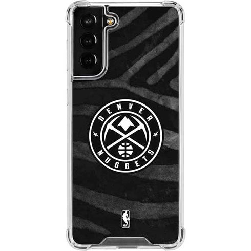NBA Denver Nuggets Black Animal Print Galaxy S22 Plus Clear Case