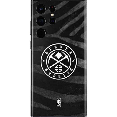 NBA Denver Nuggets Black Animal Print Galaxy S22 Ultra Skin