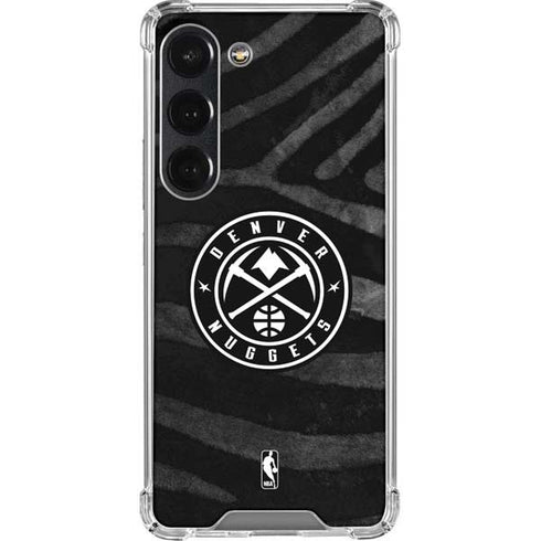 NBA Denver Nuggets Black Animal Print Galaxy S23 Clear Case
