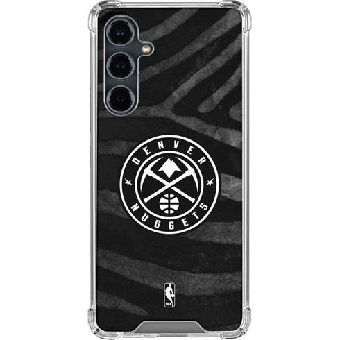 NBA Denver Nuggets Black Animal Print Galaxy S23 FE Clear Case