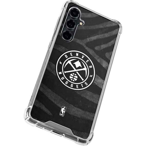 NBA Denver Nuggets Black Animal Print Galaxy S23 FE Clear Case