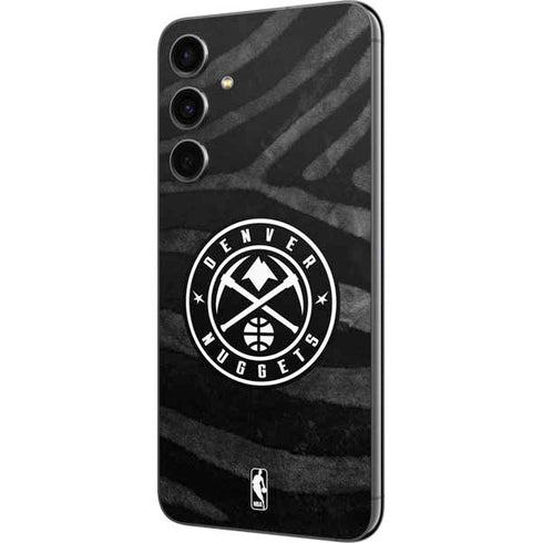 NBA Denver Nuggets Black Animal Print Galaxy S23 FE Skin