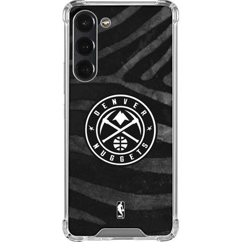 NBA Denver Nuggets Black Animal Print Galaxy S23 Plus Clear Case