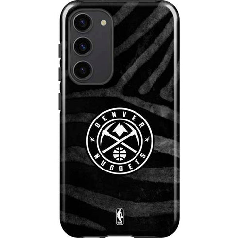 NBA Denver Nuggets Black Animal Print Galaxy S23 Plus Pro Case