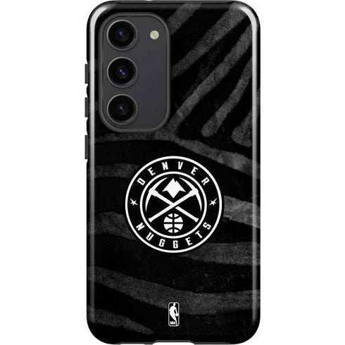NBA Denver Nuggets Black Animal Print Galaxy S23 Pro Case